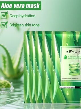 TEN Seomo Aloe Vera Moisturizing Sheet Mask – Green Hydration Pac NEW